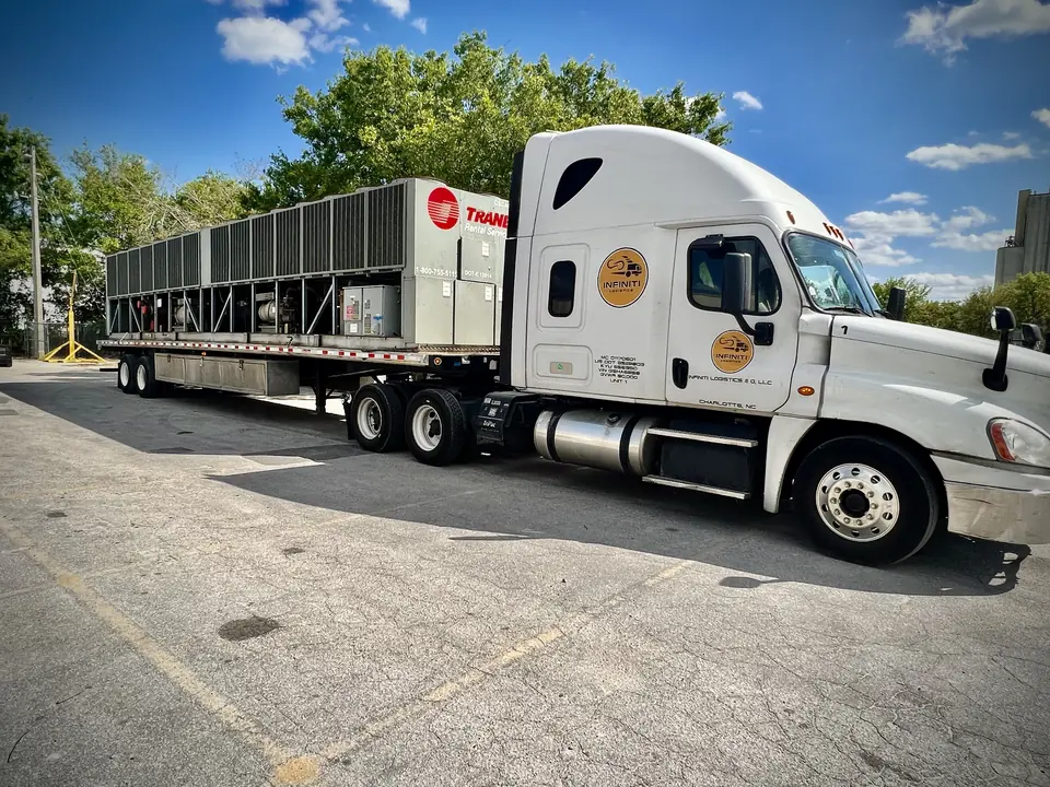 Infiniti Logistics 2.0, LLC truck with a loaded trailer